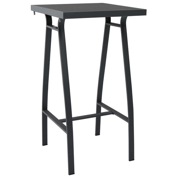 vidaXL Ensemble de bar de jardin 3 pcs Noir