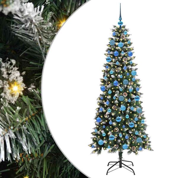 vidaXL Sapin de No&euml;l artificiel Vert 180 cm PVC, plastique et acier