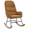 vidaXL Fauteuil &agrave; bascule velours marron