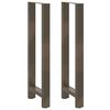 vidaXL Pieds de table de bar en acier naturel 2 pi&egrave;ces 40 x (110-111) cm Acier