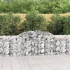 vidaXL Paniers à gabions arqués 25 pcs 300x30x80/100 cm fer galvanisé