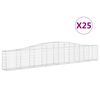 vidaXL Paniers &agrave; gabions arqu&eacute;s 25 pcs 400x30x60/80 cm Fer galvanis&eacute;