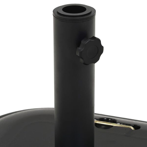 vidaXL Socle de parasol Noir B&eacute;ton Carr&eacute; 25 kg