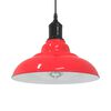 vidaXL Lampe suspendue r&eacute;glable hauteur E27 rouge brillant &Oslash;31cm m&eacute;tal