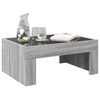 vidaXL Table basse avec LED infini sonoma gris 70x50x30 cm