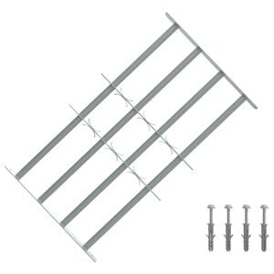 vidaXL Grille de s&eacute;curit&eacute; pour fen&ecirc;tres avec 4 barres crois&eacute;es 3 pc