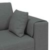vidaXL Canap&eacute; avec coussin 3 pcs Gris fonc&eacute; tissu