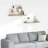 vidaXL &Eacute;tag&egrave;res murales flottantes 2 pcs Ch&ecirc;ne 80x23,5x3,8 cm MDF