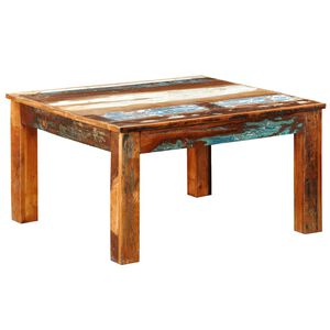 vidaXL Table basse carr&eacute;e Bois de r&eacute;cup&eacute;ration