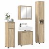 vidaXL Ensemble de mobilier de salle de bain 4 pcs Ch&ecirc;ne Sonoma