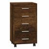 vidaXL Armoire &agrave; tiroirs avec roulettes Ch&ecirc;ne fum&eacute; Bois d'ing&eacute;nierie