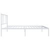 vidaXL Cadre de lit m&eacute;tal sans matelas avec t&ecirc;te de lit blanc 80x200cm