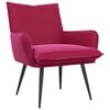 vidaXL Fauteuil Bordeaux Velours