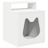vidaXL Maison pour chat Blanc 42,5 x 40 x 52,5 cm Bois d'ingénierie
