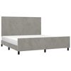 vidaXL Cadre de lit sans matelas gris clair 160x200 cm velours