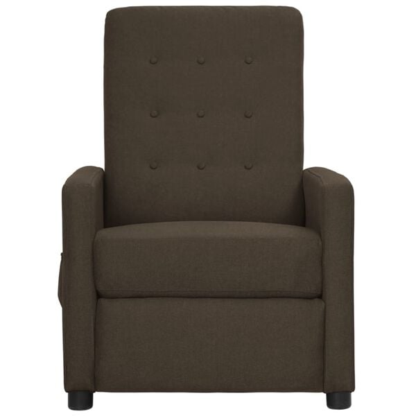 vidaXL Fauteuil de massage Marron Tissu
