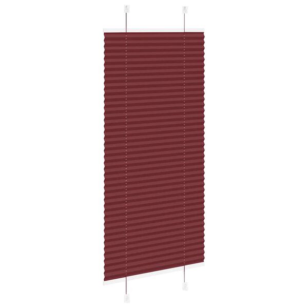 vidaXL Store pliss&eacute; rouge bordeaux 65x100 cm largeur du tissu 64,4 cm