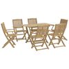 vidaXL Ensemble &agrave; manger de jardin 7 pcs Bois d'acacia solide