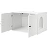 vidaXL Maison pour chat Blanc 85 x 55 x 50,5 cm Bois d'ing&eacute;nierie