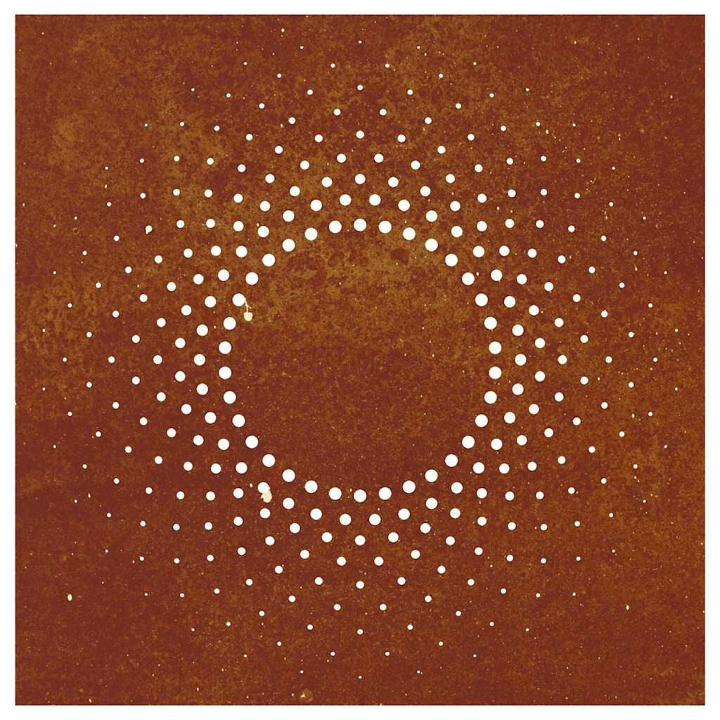 vidaXL Décoration murale jardin 55x55 cm acier corten design du