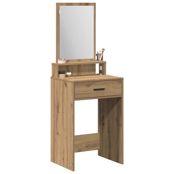 vidaXL Table de Toilette avec tiroir Ch&ecirc;ne artisanal 50 x 41 x 140 cm