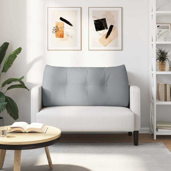 vidaXL Coussin de Dos Gris clair 100 x 24 x 50 cm tissu