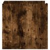 vidaXL Table de chevet ch&ecirc;ne fum&eacute; 45x50x50 cm bois d'ing&eacute;nierie