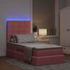 vidaXL Lit avec rangement et LED avec matelas Rose 90 x 190 cm Velours