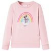 Sweatshirt pour enfants rose clair 140