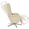 vidaXL Fauteuil inclinable de massage avec repose-pieds cr&egrave;me tissu