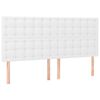 vidaXL T&ecirc;te de lit blanche 200 x 5 x 118/128 cm similicuir