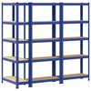 vidaXL &Eacute;tag&egrave;res de rangement &agrave; 5 niveaux 3 pcs Bleu