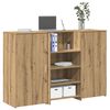vidaXL Bureau r&eacute;ception ch&ecirc;ne artisanal 155x50x103,5cm bois ing&eacute;nierie