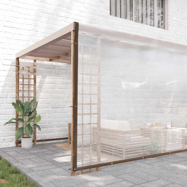 vidaXL B&acirc;che transparente avec &oelig;illets 8x12 m poly&eacute;thyl&egrave;ne