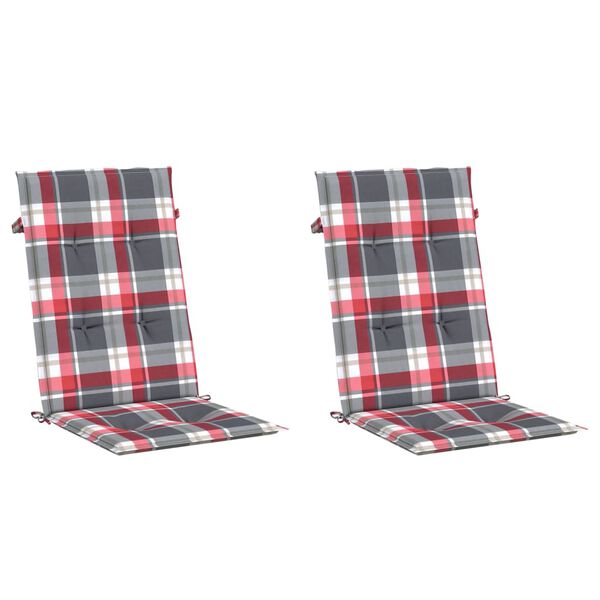 vidaXL Coussins de chaise de jardin &agrave; dossier haut lot de 2 120x50x3cm