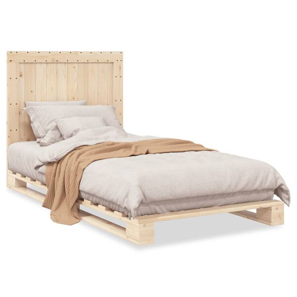 vidaXL Cadre de lit sans matelas avec t&ecirc;te de lit 100x200 cm