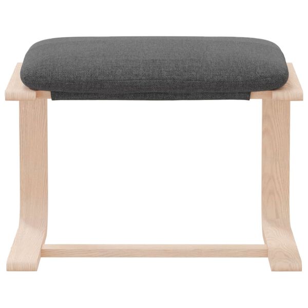 vidaXL Repose-pied Gris fonc&eacute; 51x41x40 cm Tissu