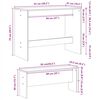 vidaXL Ensemble table &agrave; manger et bancs 3pcs blanc bois d'ing&eacute;nierie