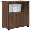 vidaXL Cabinet de salle de bain avec porte Ch&ecirc;ne brun 61 x 35 x 64 cm