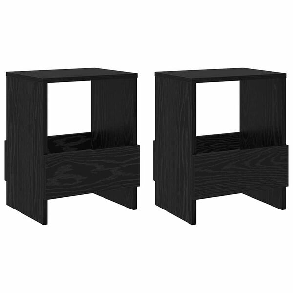 vidaXL &Eacute;tag&egrave;re &agrave; magazines 2 pcs Ch&ecirc;ne noir 35 x 30 x 45 cm