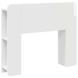 vidaXL Cabinet de T&ecirc;te de Lit Blanc brillant Bois d'ing&eacute;nierie