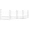 vidaXL Panier de gabion en forme de U avec 5 poteaux Fer 500x20x150 cm