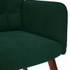 vidaXL Fauteuil relax avec tabouret en velours vert fonc&eacute;