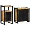 vidaXL Ensemble de mobilier de salle de bain 2 pcs Bois Recyclé Solide