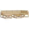 vidaXL Ensemble de canap&eacute;s d'ext&eacute;rieur 7 pc Blanc et Beige