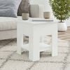 vidaXL Table basse blanc brillant 40x40x42 cm bois d'ing&eacute;nierie