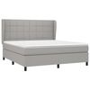 vidaXL Sommier &agrave; lattes de lit avec matelas Gris clair 160x200cm Tissu