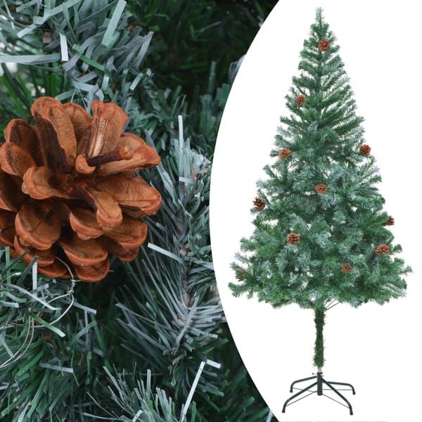vidaXL Arbre de No&euml;l artificiel avec pommes de pin 180 cm