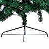 vidaXL Demi-arbre de No&euml;l artificiel pr&eacute;-&eacute;clair&eacute; et boules vert 180 cm