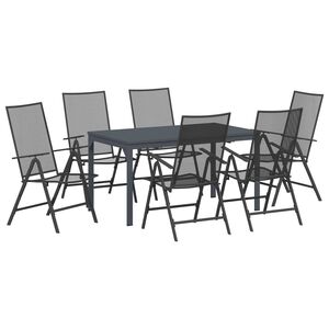 vidaXL Ensemble de salle à manger pour jardin 7 pcs Anthracite